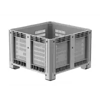 Foto articolo dell\'articolo Agri BOX 1130x1130x760 mm, grigliato, plastica vergine, tara 35 kg