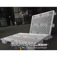 Foto articolo dell\'articolo EuroPallet 800x1200 in Plastica Atossica Bianco, Inseribile 9 Piedi, Grigliato,PesoTara 8 Kg.