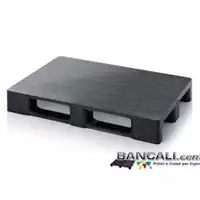 Foto articolo dell\'articolo Pallet in Plastica 1000x1200 Piano Chiuso di media robustezza 3 slitte SENZA Bordi Peso Tara Kg. 17