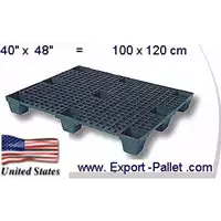 Foto articolo dell\'articolo Pallet in plastica 100x120 Inseribile  Grigliato  Kg. 10 Plastica 9 Piedi Maglia quadra. 