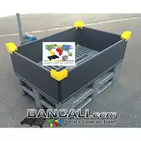 Foto articolo dell\'articolo Sponda o paretale  pieghevoli in polipropilene dimensioni 800x1200 peso tara 6,5 kg.